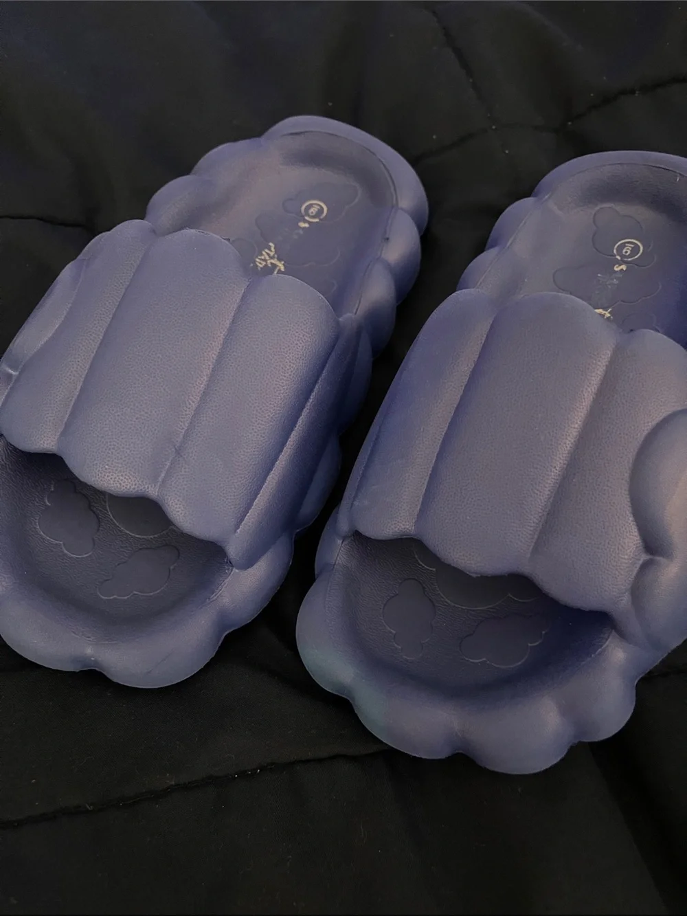Kids Cloud Slide Slippers in Violet Purple